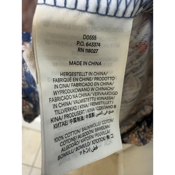 NWT BODEN V Neck Puff Sleeve Paisley Print Jersey Mini Dress 100% Cotton Sz 12P - Picture 7 of 13